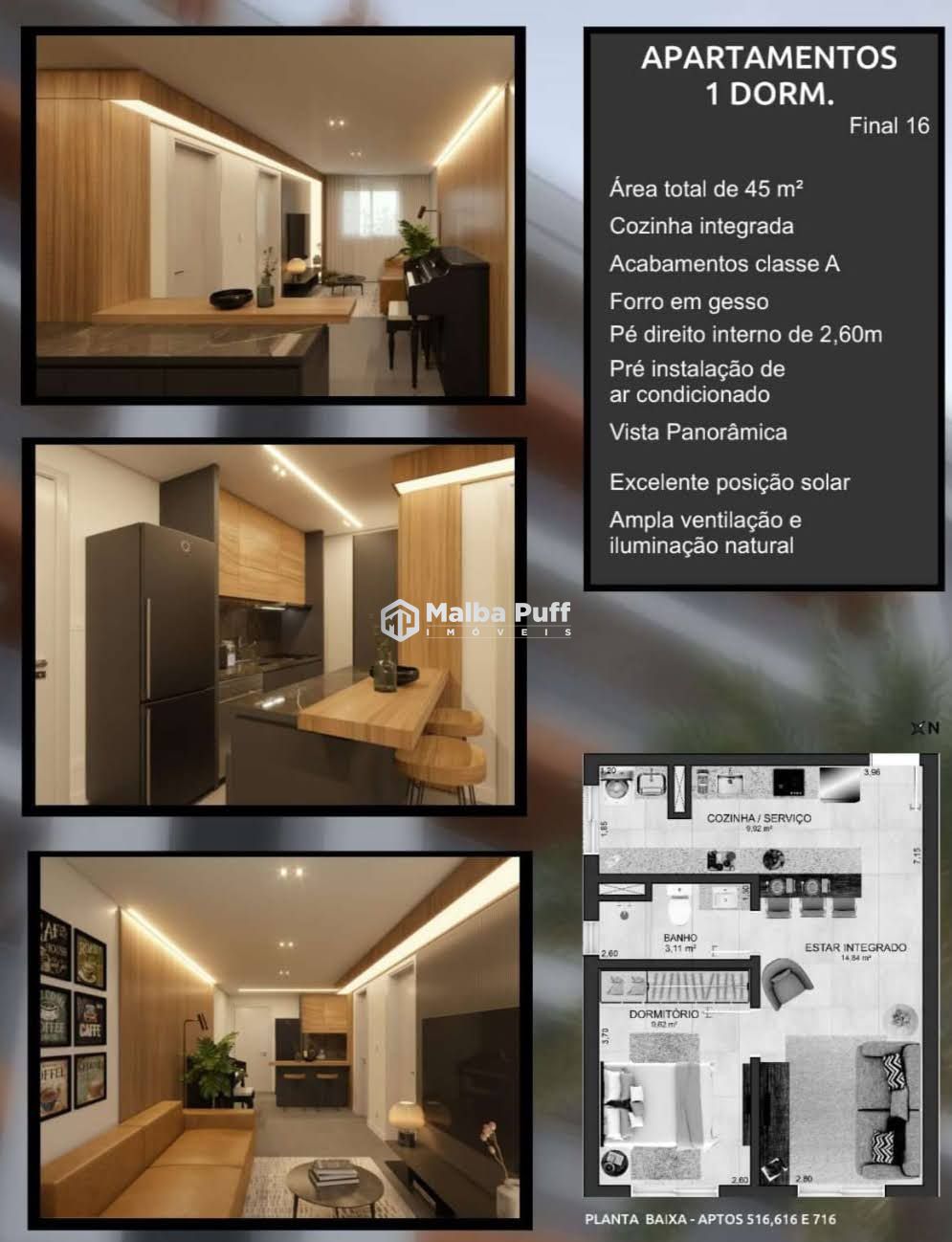 Apartamento à venda com 1 quarto, 42m² - Foto 2