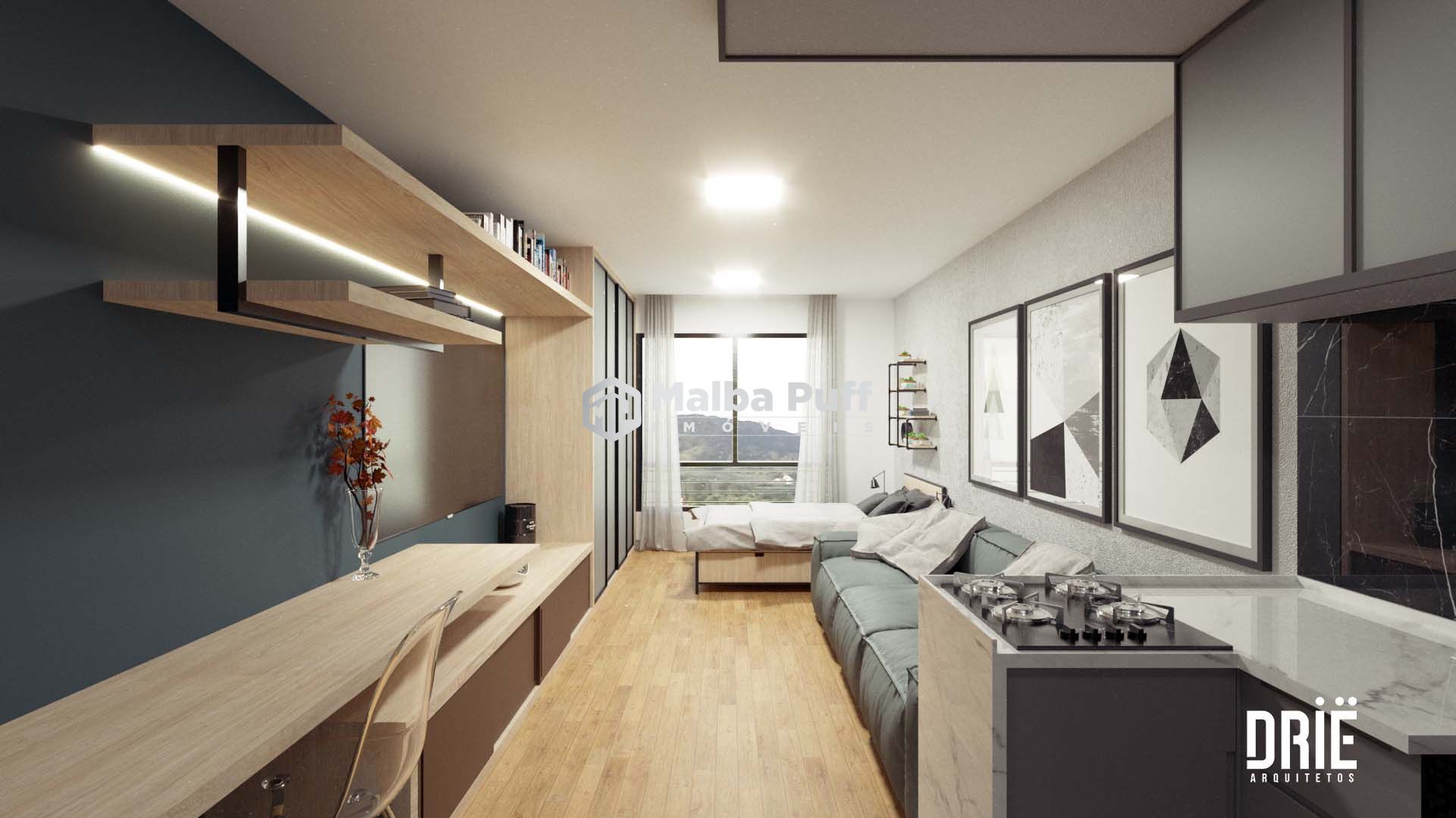 Studio de 1 quarto, 33m² no bairro Camobi, em Santa Maria | Eu Corretor