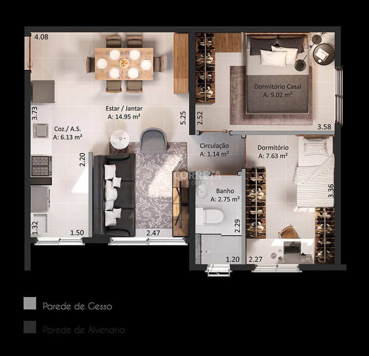 Apartamento à venda com 2 quartos, 49m² - Foto 9