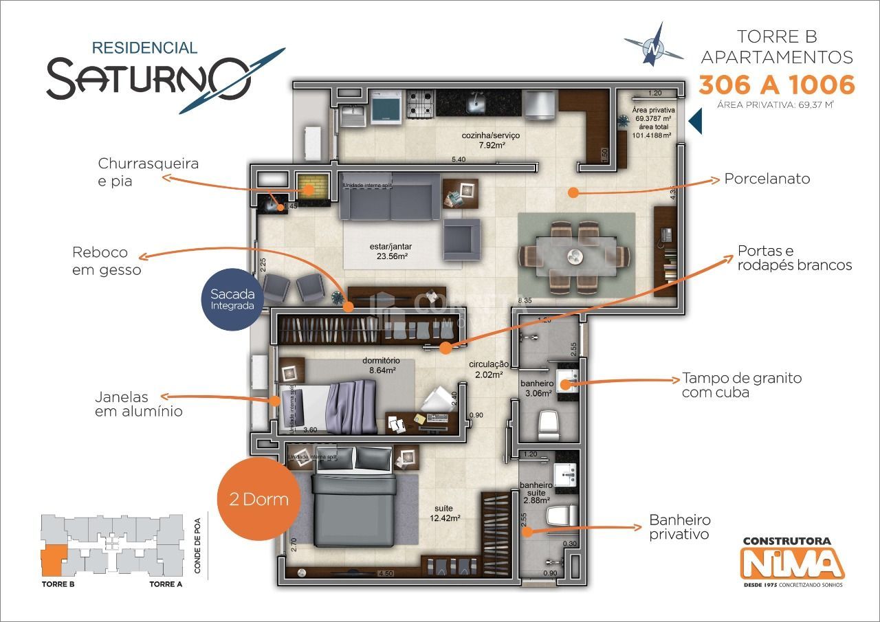 Apartamento, 1 quarto, 48 m² - Foto 9