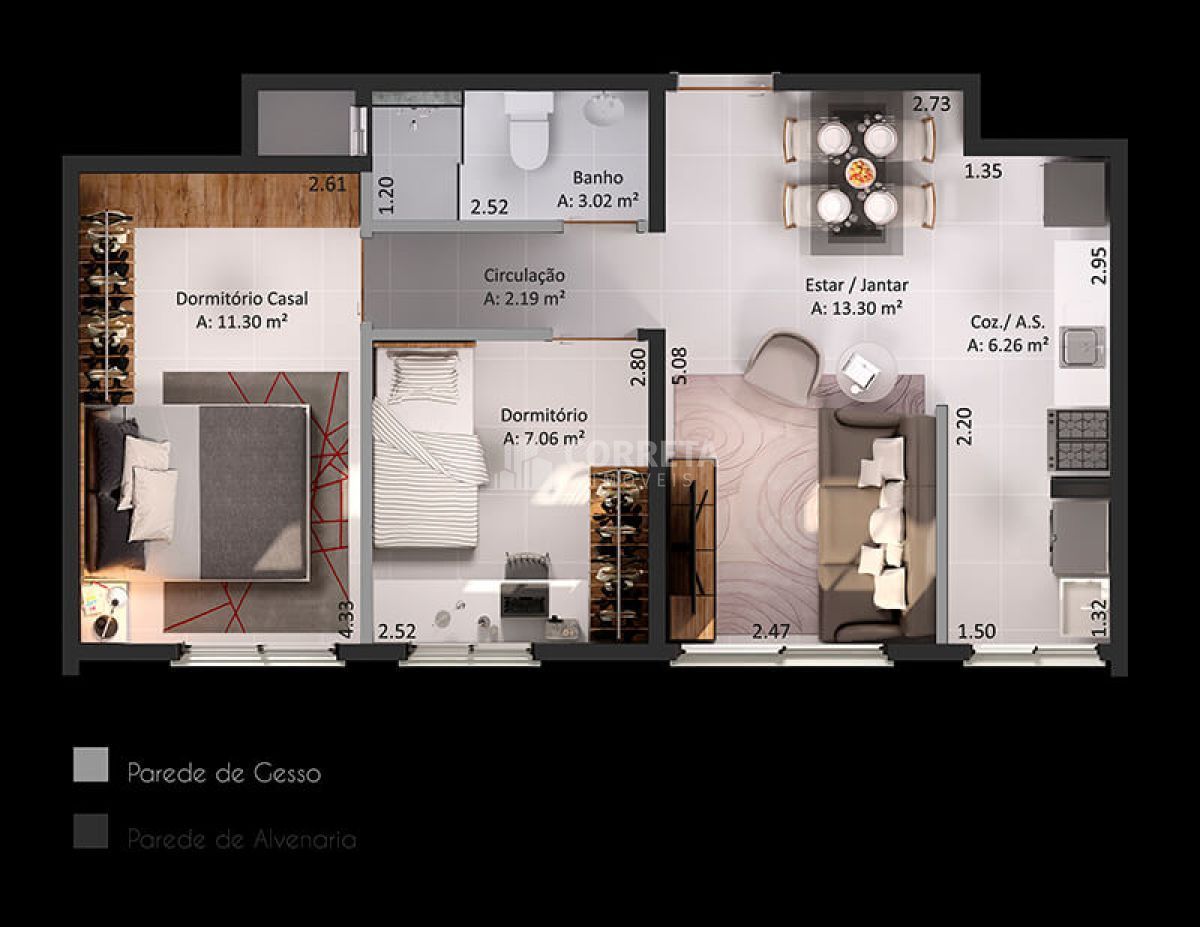 Apartamento à venda com 2 quartos, 49m² - Foto 10