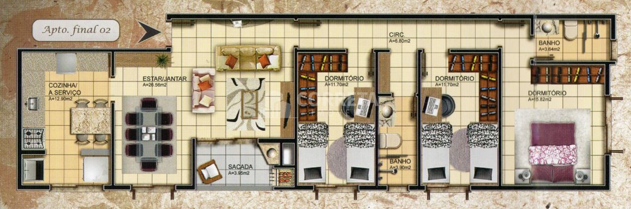 Apartamento à venda com 1 quarto, 38m² - Foto 2