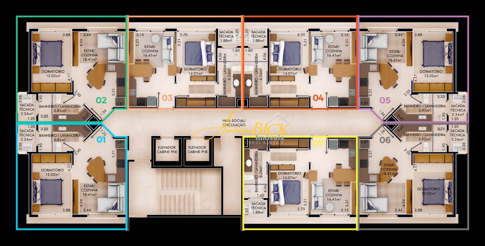 Apartamento à venda com 1 quarto, 57m² - Foto 4