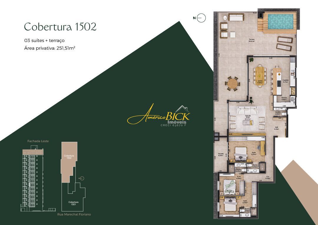 Cobertura à venda com 3 quartos, 251m² - Foto 3