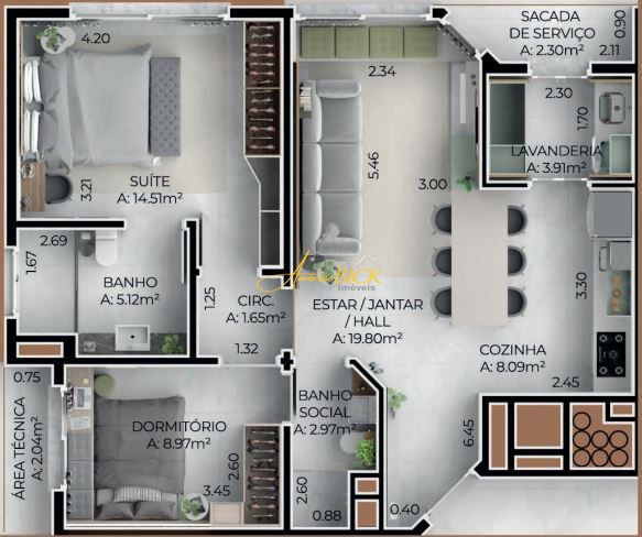 Apartamento à venda com 2 quartos, 83m² - Foto 4