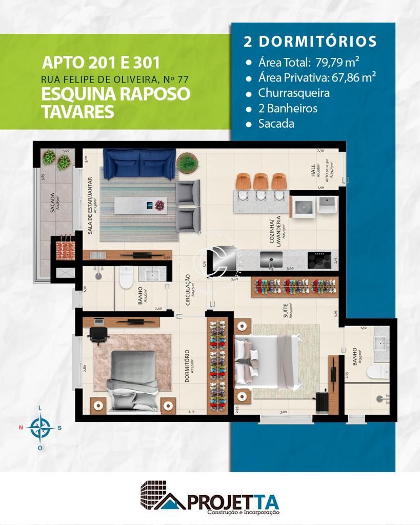 Apartamento, 2 quartos, 67 m² - Foto 2