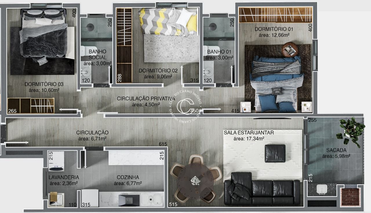 Apartamento, 3 quartos, 96 m² - Foto 4