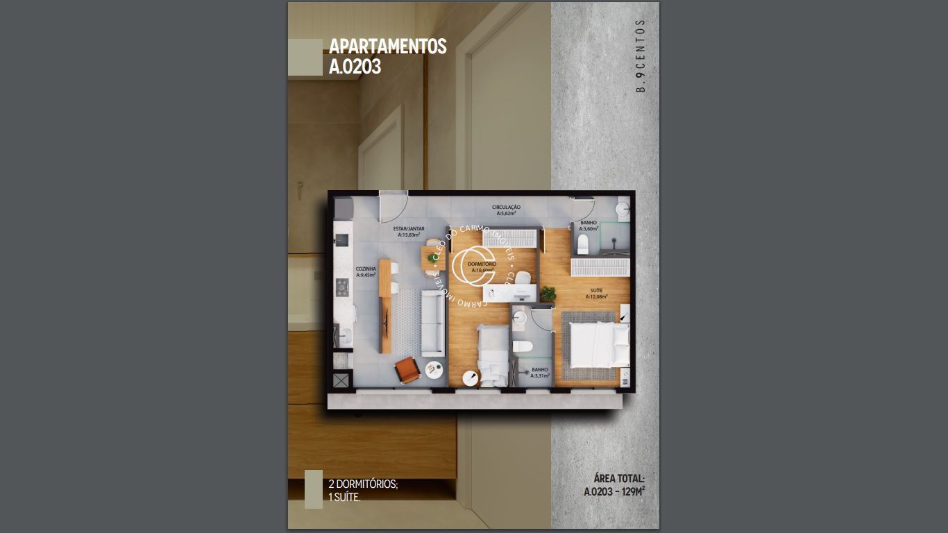 Apartamento, 2 quartos, 66 m² - Foto 2