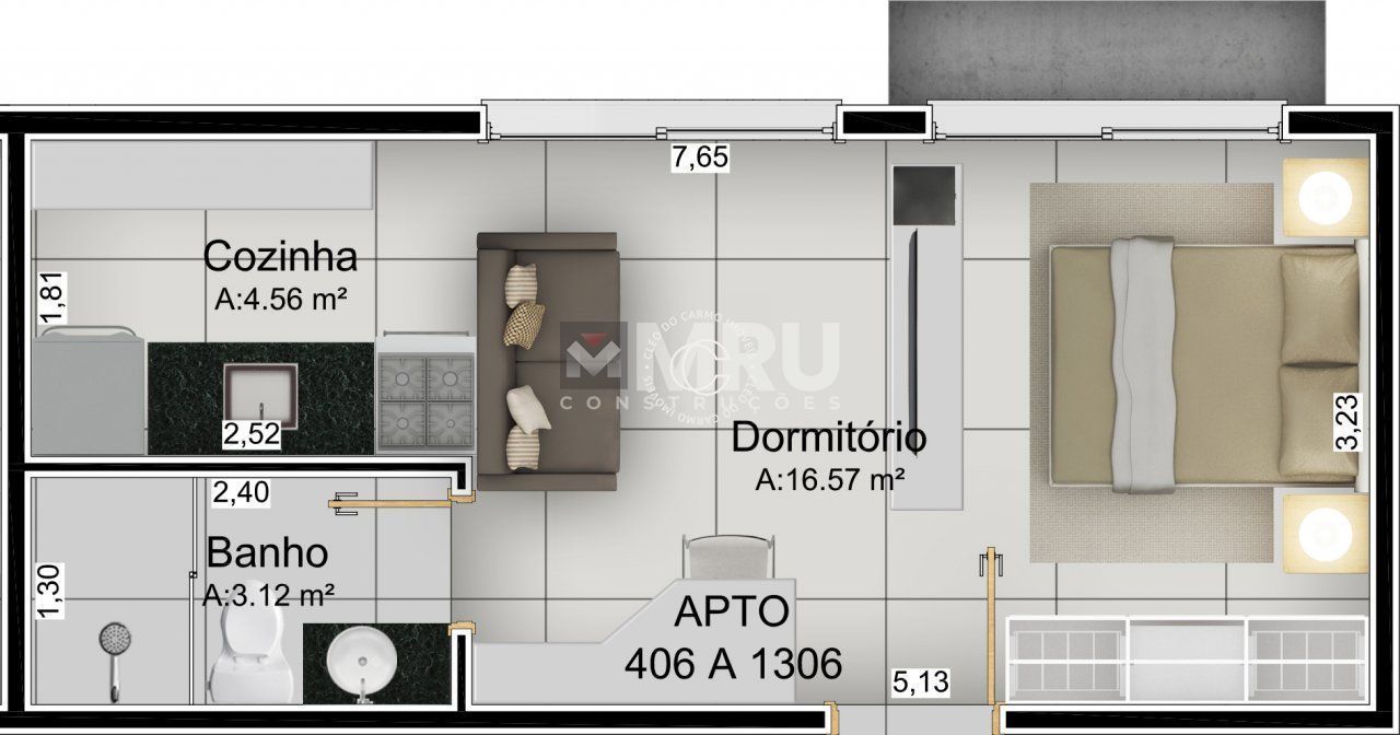 Apartamento, 1 quarto, 29 m² - Foto 2