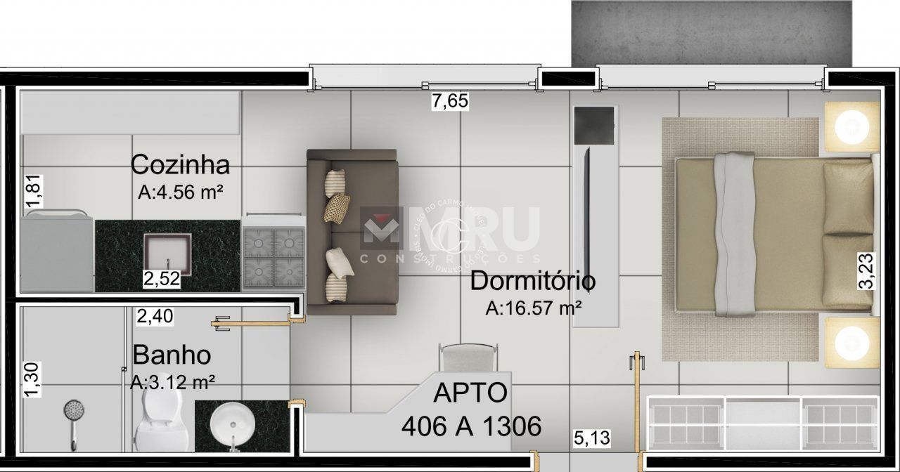 Apartamento à venda com 1 quarto, 29m² - Foto 2