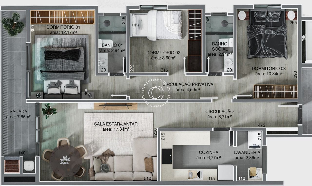 Apartamento, 3 quartos, 99 m² - Foto 4