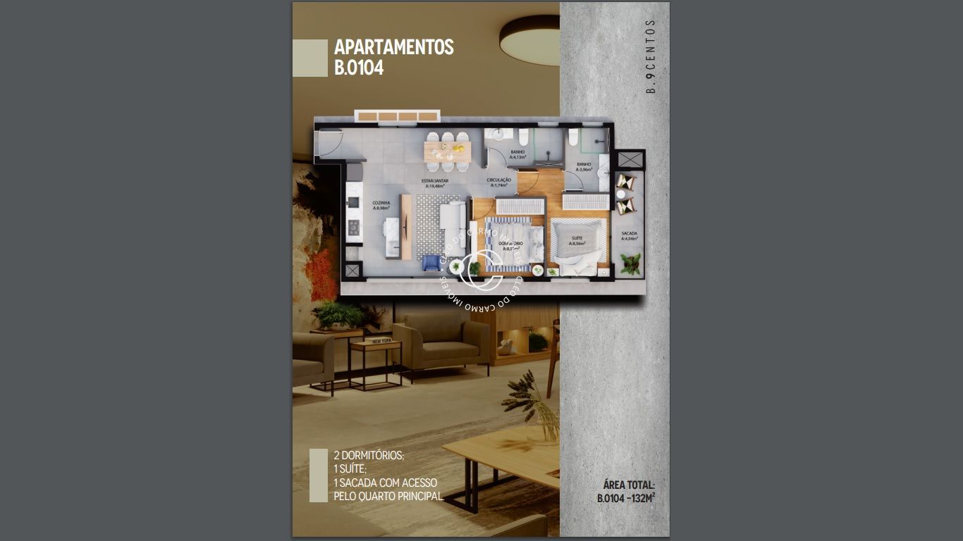 Apartamento, 2 quartos, 69 m² - Foto 2