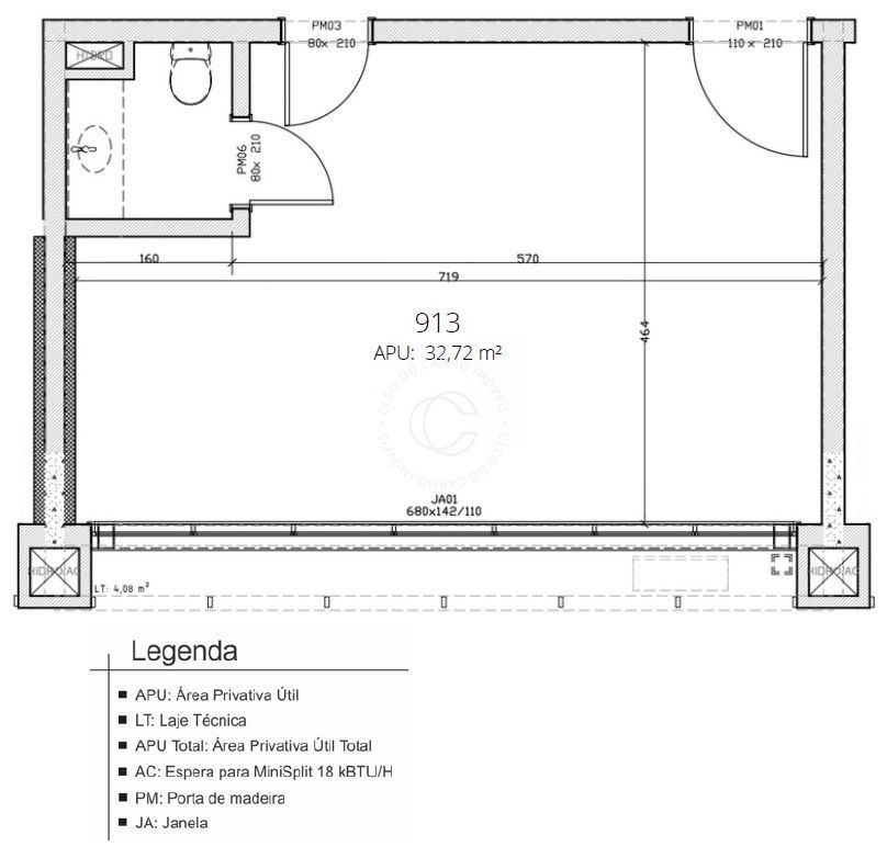 Conjunto Comercial-Sala à venda com 1 quarto, 42m² - Foto 2