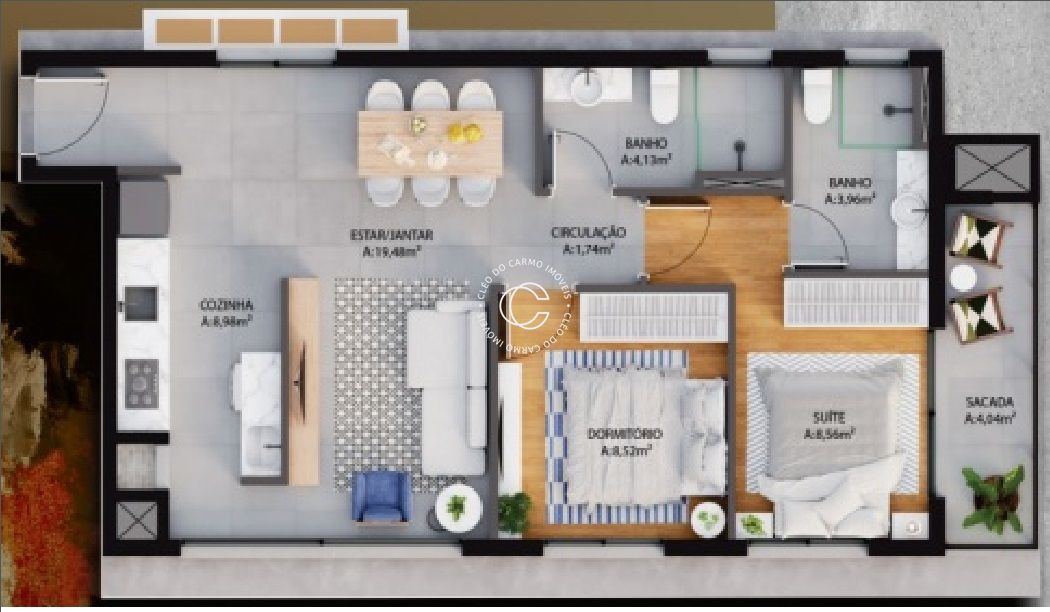 Apartamento, 2 quartos, 69 m² - Foto 3