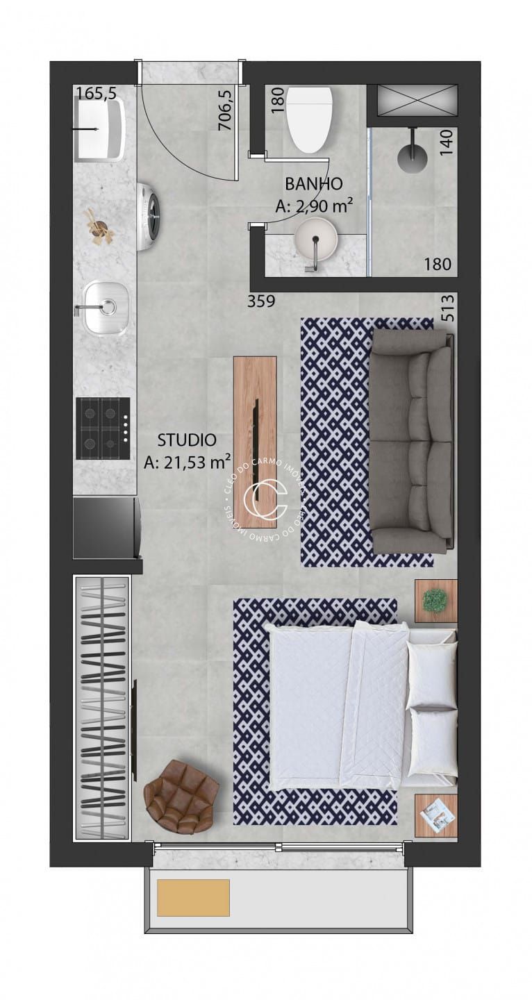 Apartamento à venda com 1 quarto, 40m² - Foto 2