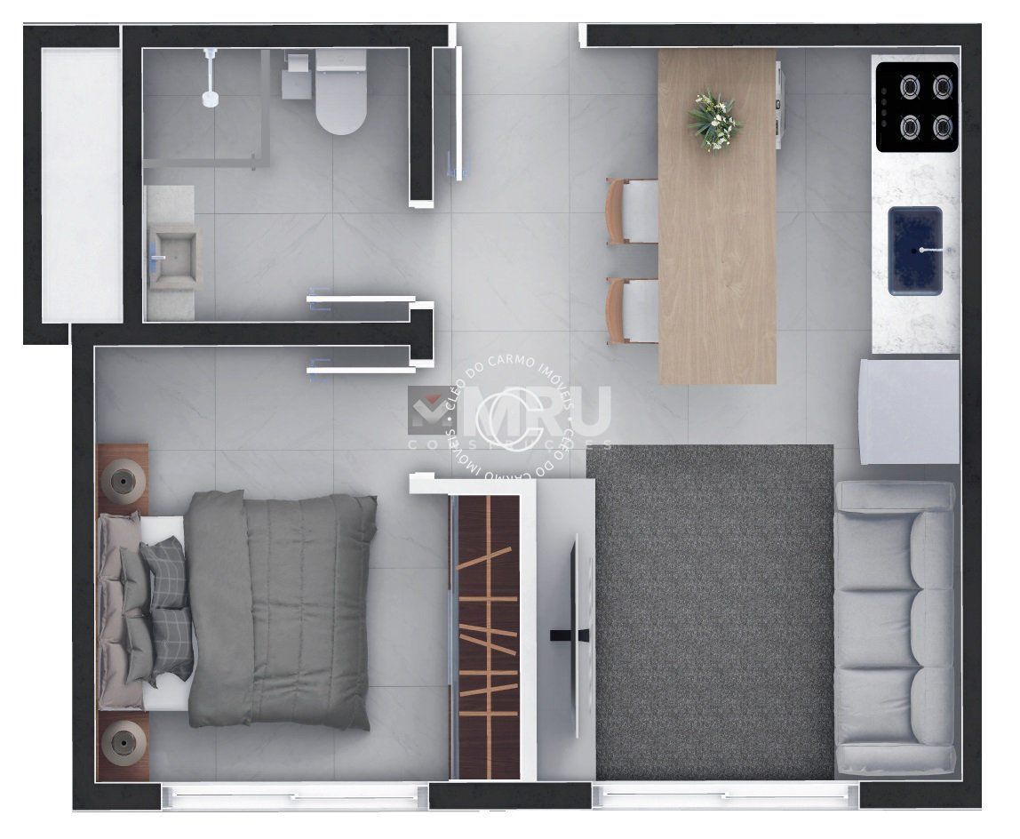 Apartamento à venda com 1 quarto, 32m² - Foto 2