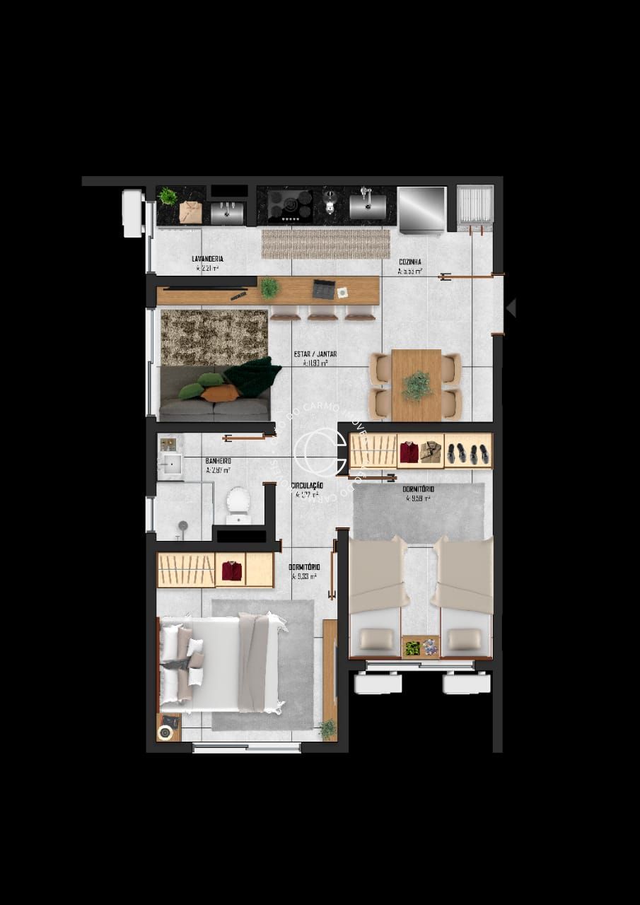 Apartamento, 2 quartos, 52 m² - Foto 21