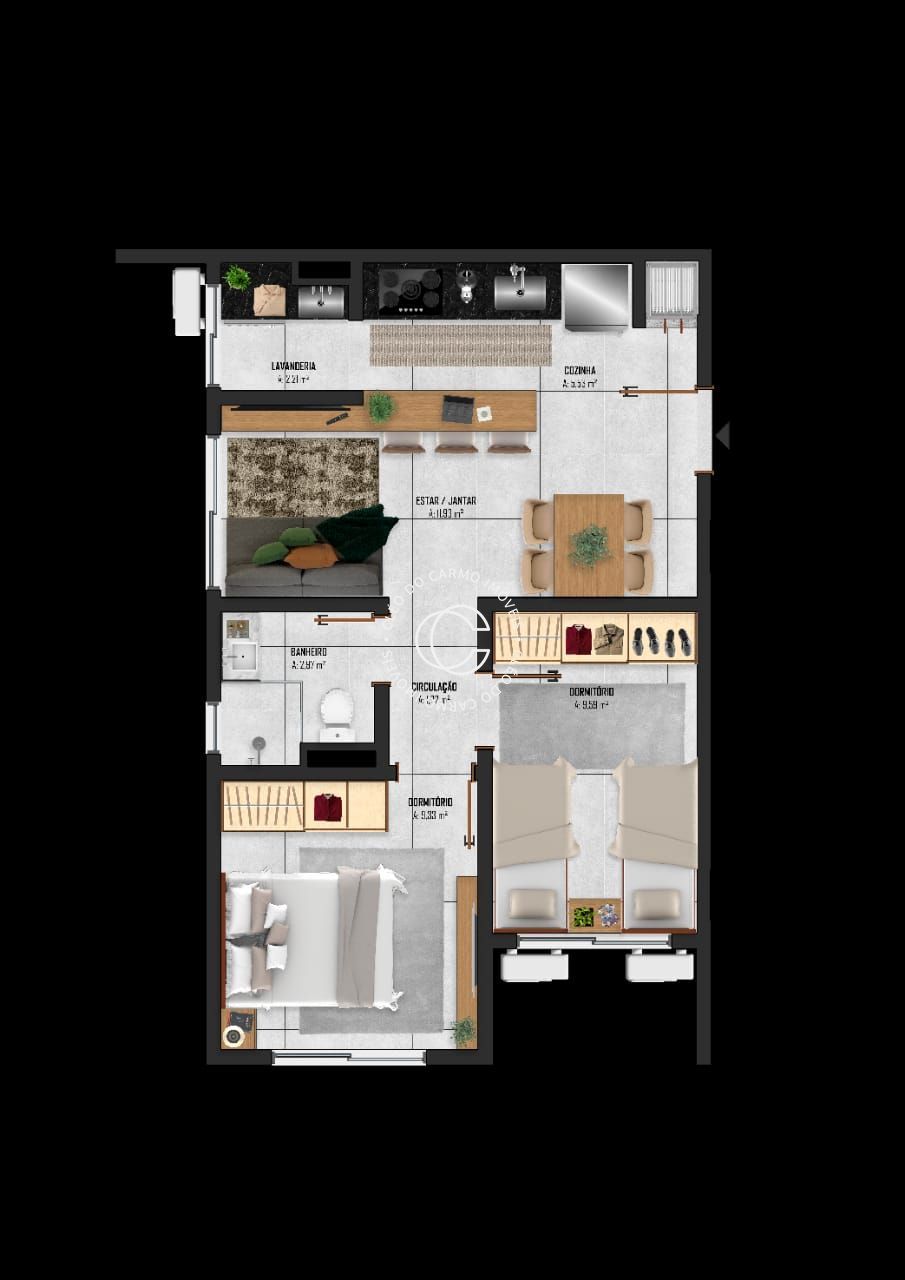 Apartamento à venda com 2 quartos, 52m² - Foto 21