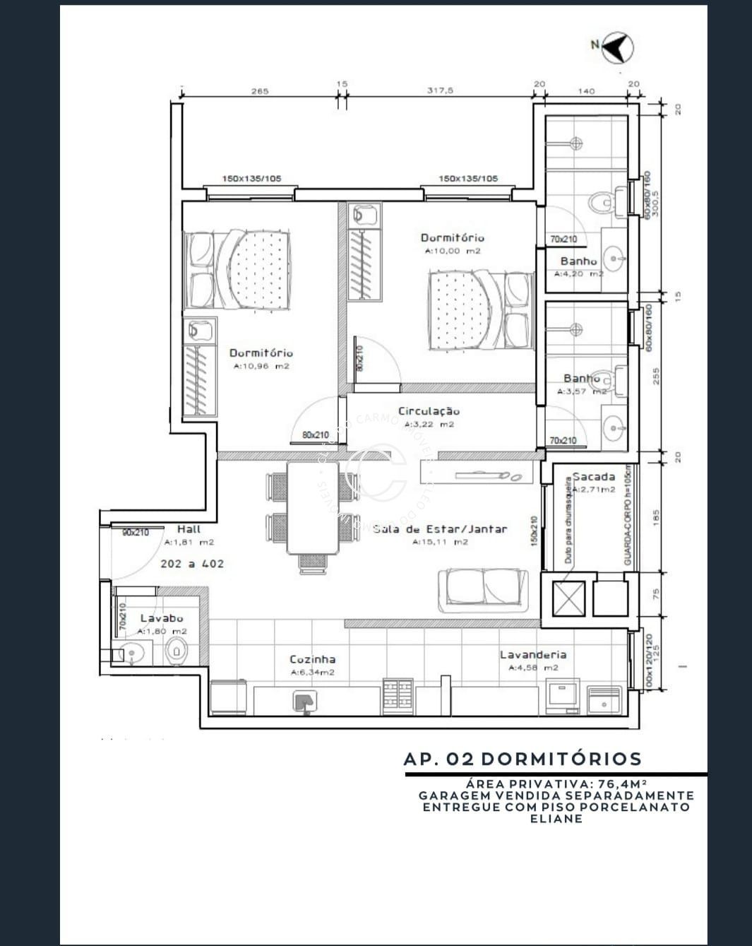 Apartamento à venda com 2 quartos, 76m² - Foto 9