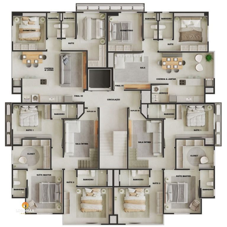 Apartamento duplex com 3 suítes à venda, 181 m por R$ 1.766.473 - Itajubá II - — foto 4