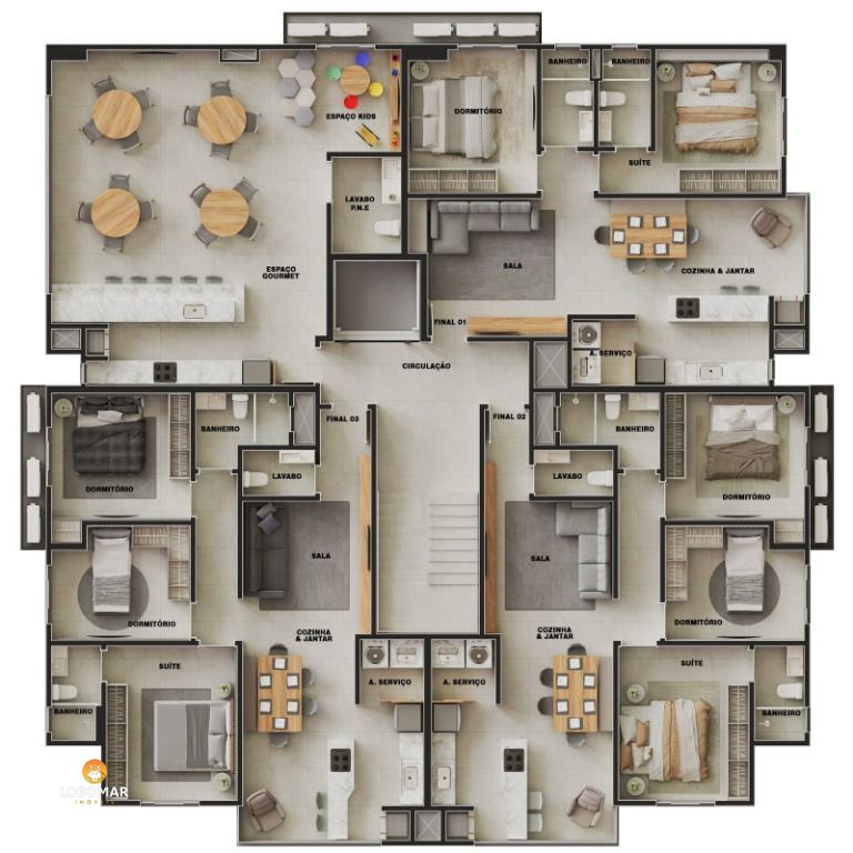 Apartamento duplex com 3 suítes à venda, 181 m por R$ 1.766.473 - Itajubá II - - foto 1