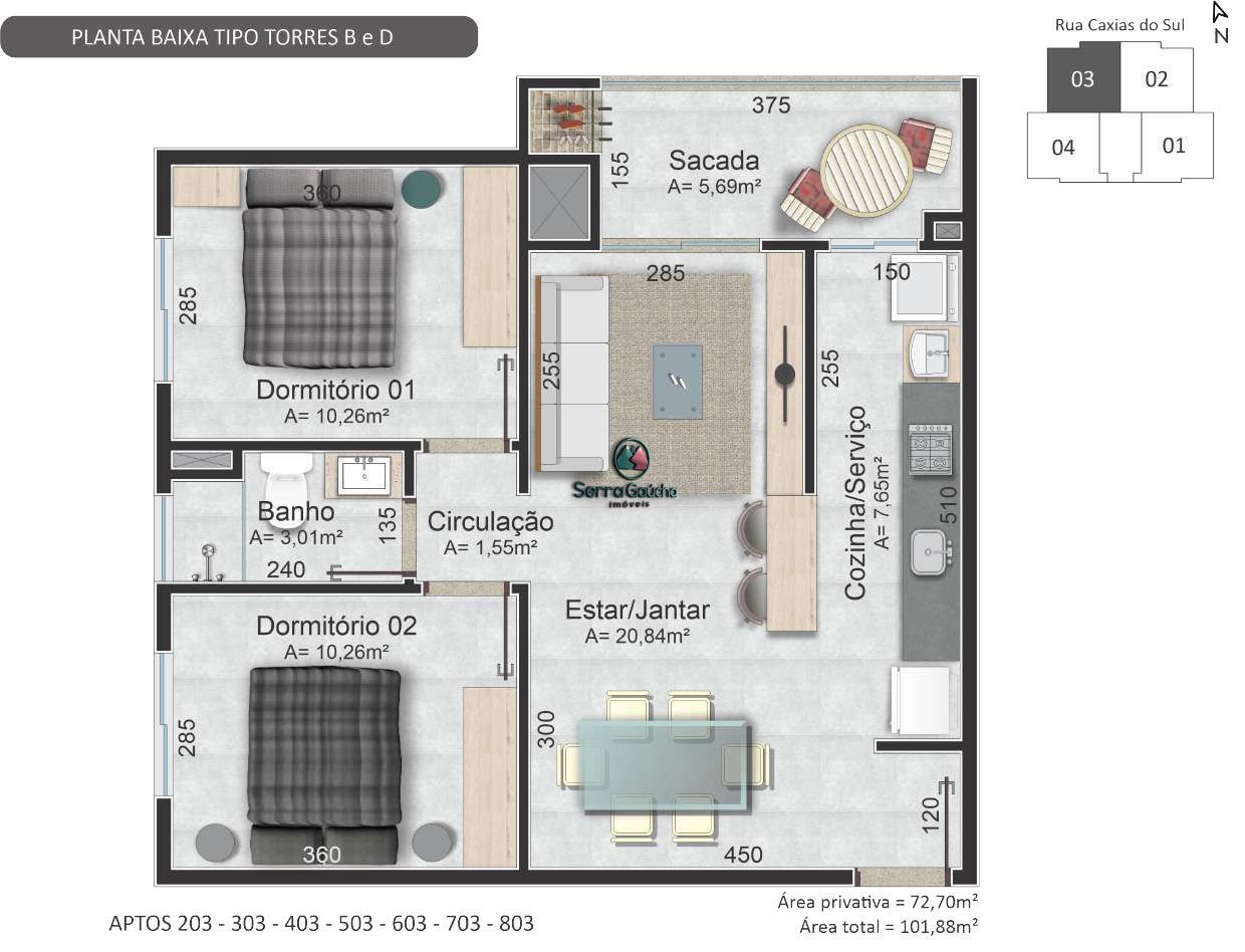 Apartamento à venda com 2 quartos, 72m² - Foto 61