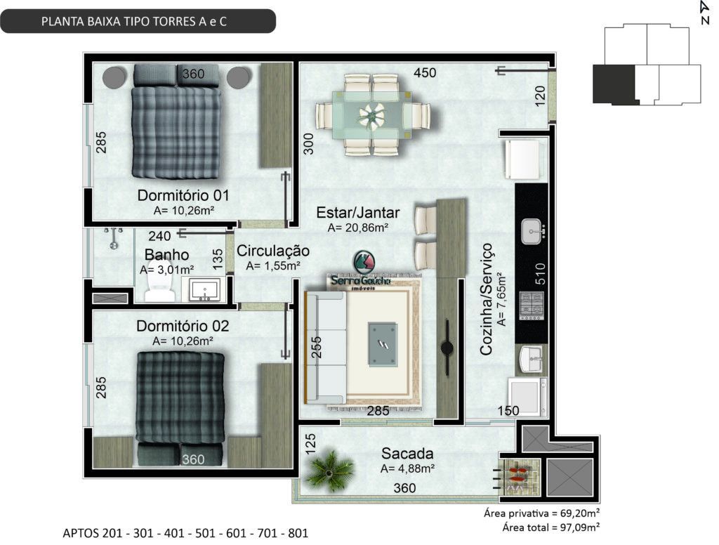 Apartamento à venda com 2 quartos, 69m² - Foto 16