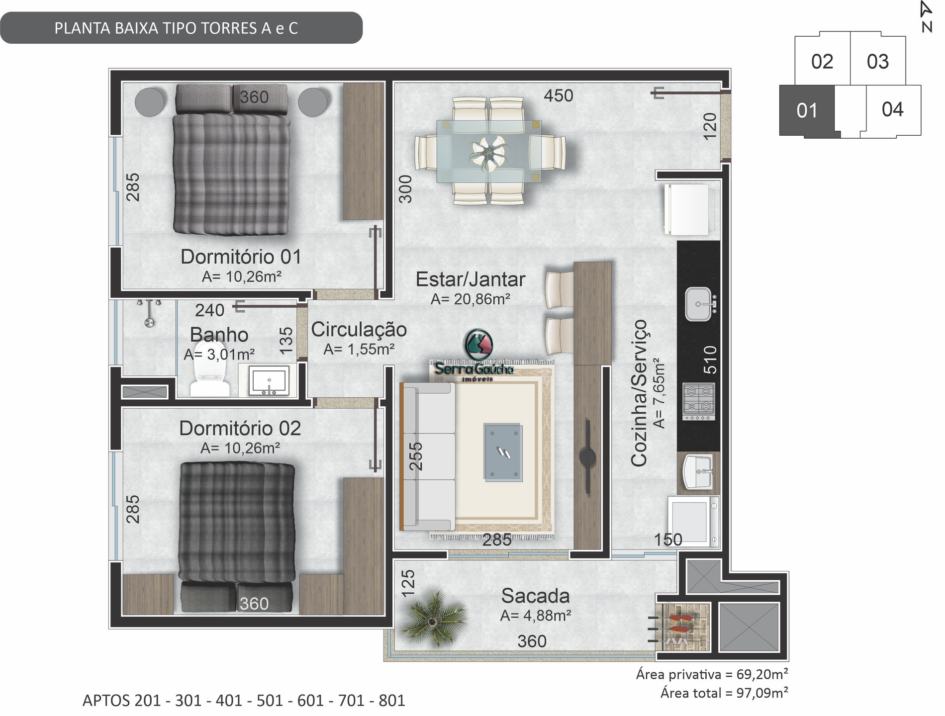 Apartamento à venda com 2 quartos, 72m² - Foto 66