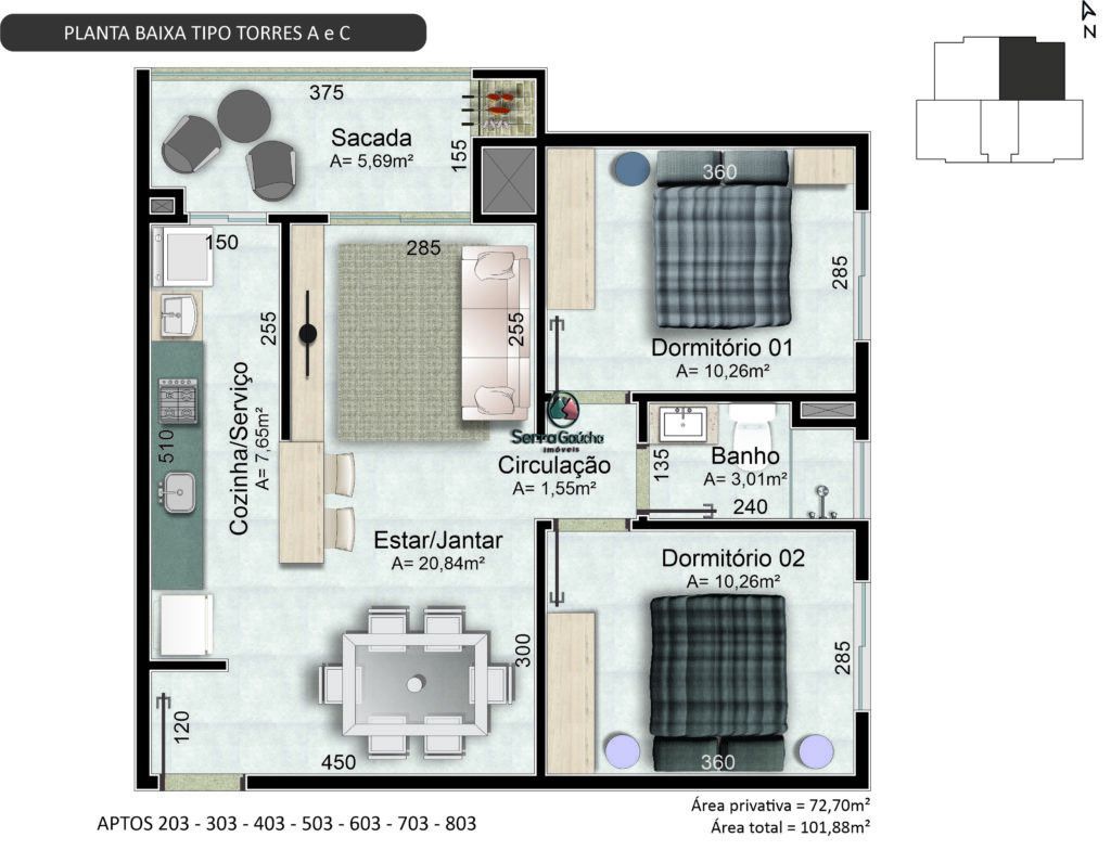 Apartamento à venda com 2 quartos, 72m² - Foto 14