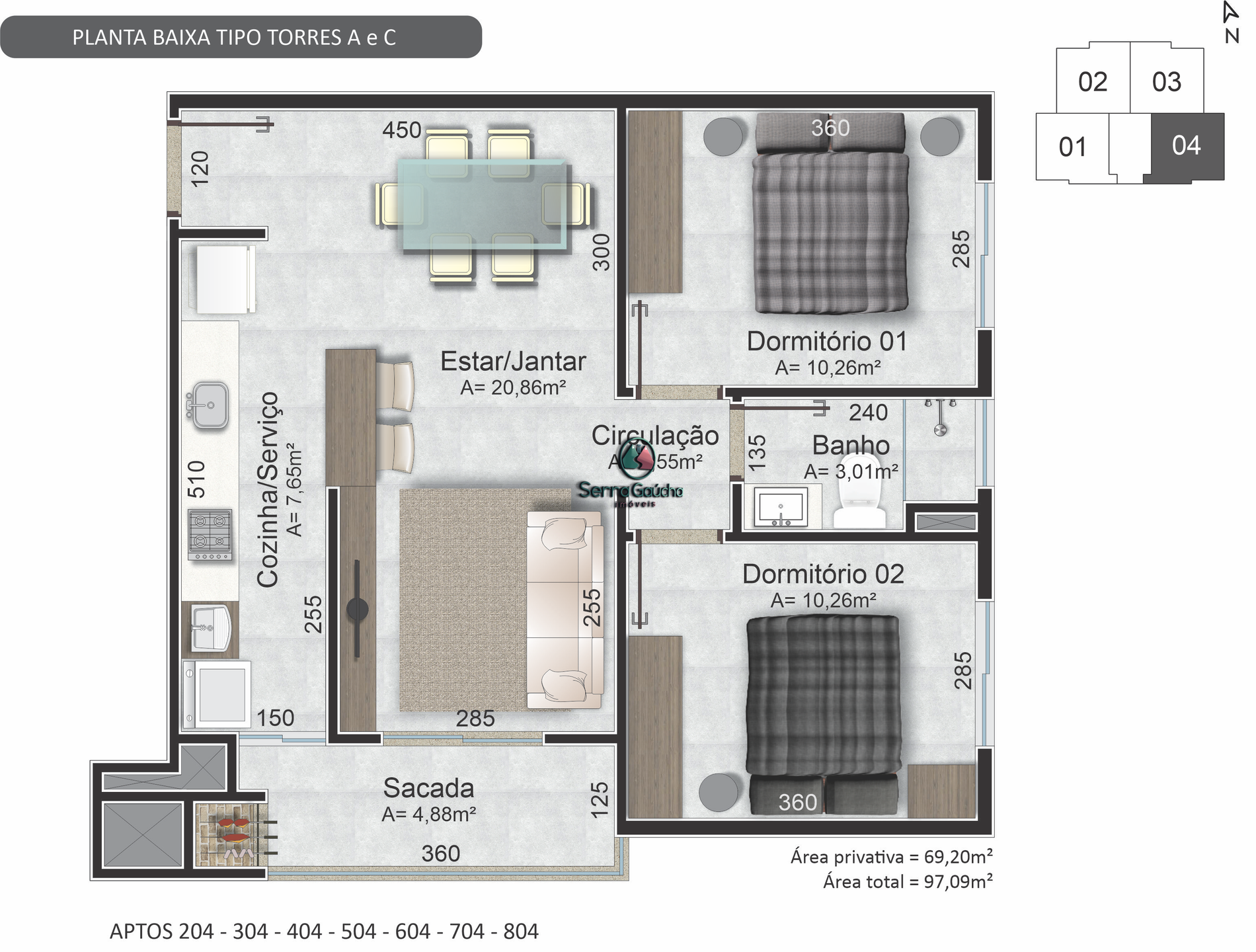 Apartamento à venda com 2 quartos, 69m² - Foto 69