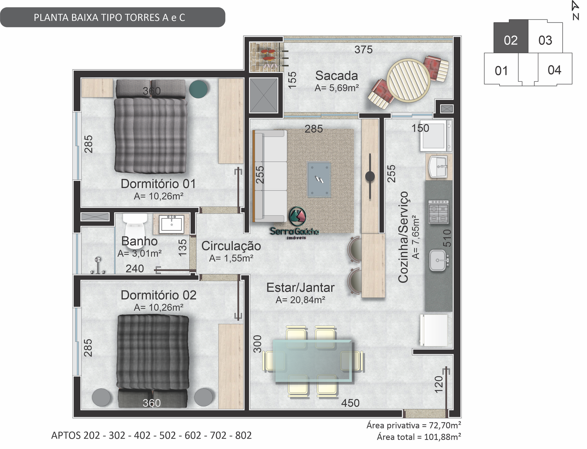 Apartamento à venda com 2 quartos, 69m² - Foto 67