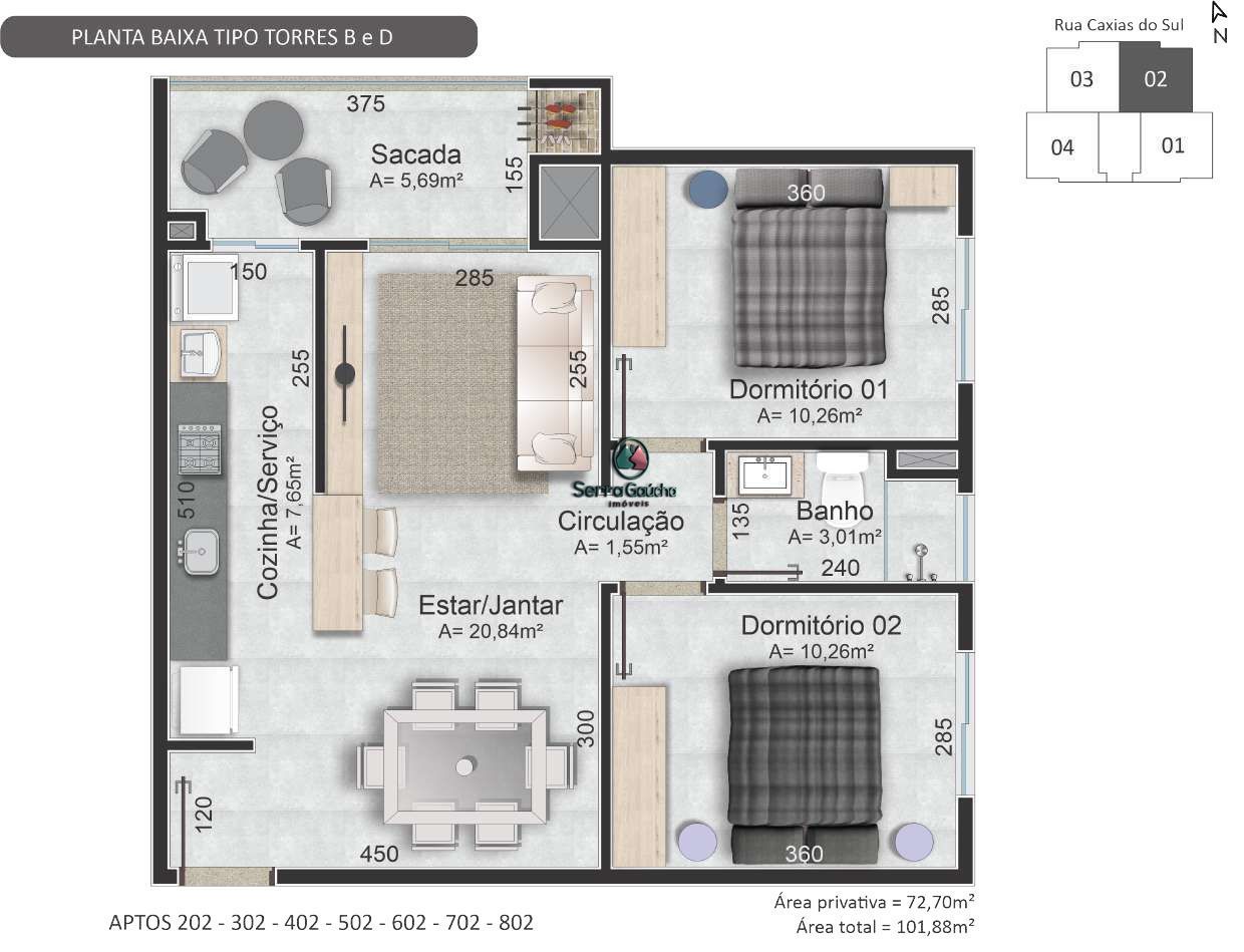 Apartamento à venda com 2 quartos, 72m² - Foto 60