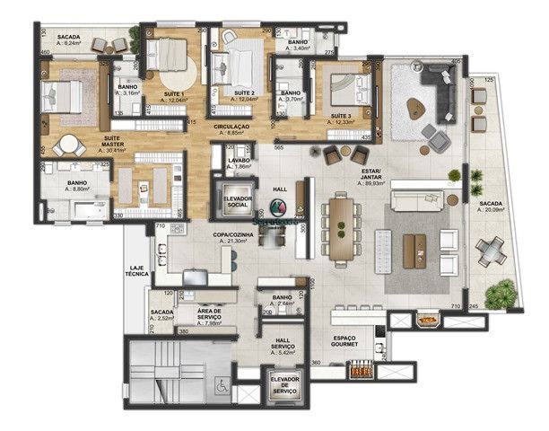 Apartamento à venda com 4 quartos, 279m² - Foto 25