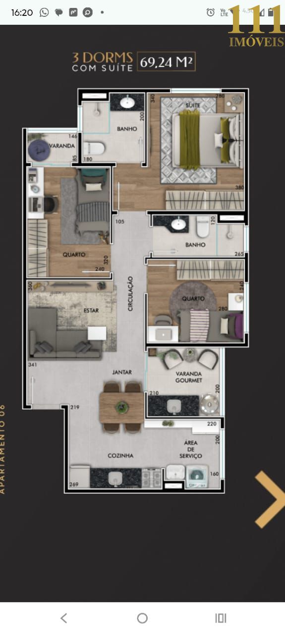 Apartamento no Bairro Jardim Oriente.