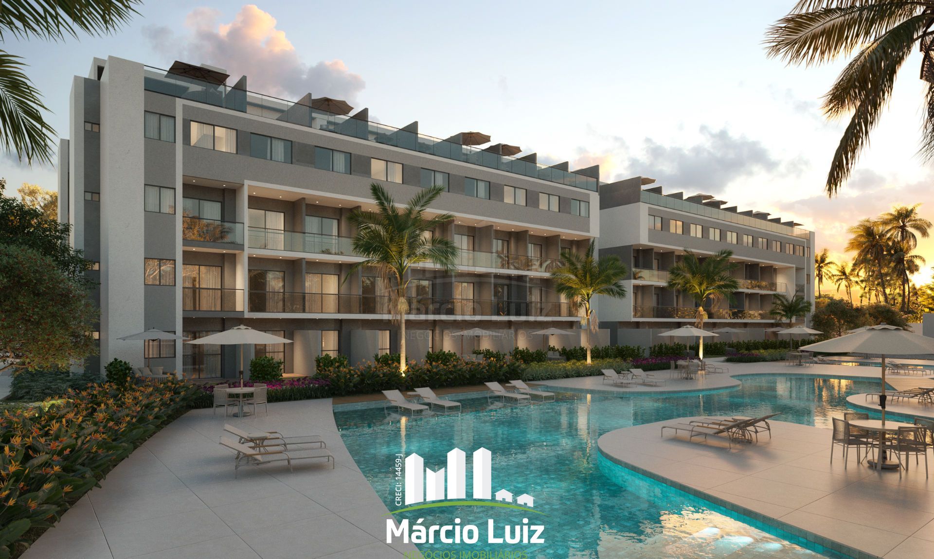 Flat tipo 02 quartos com 50,78m² no Boulevard Praia dos Carneiros