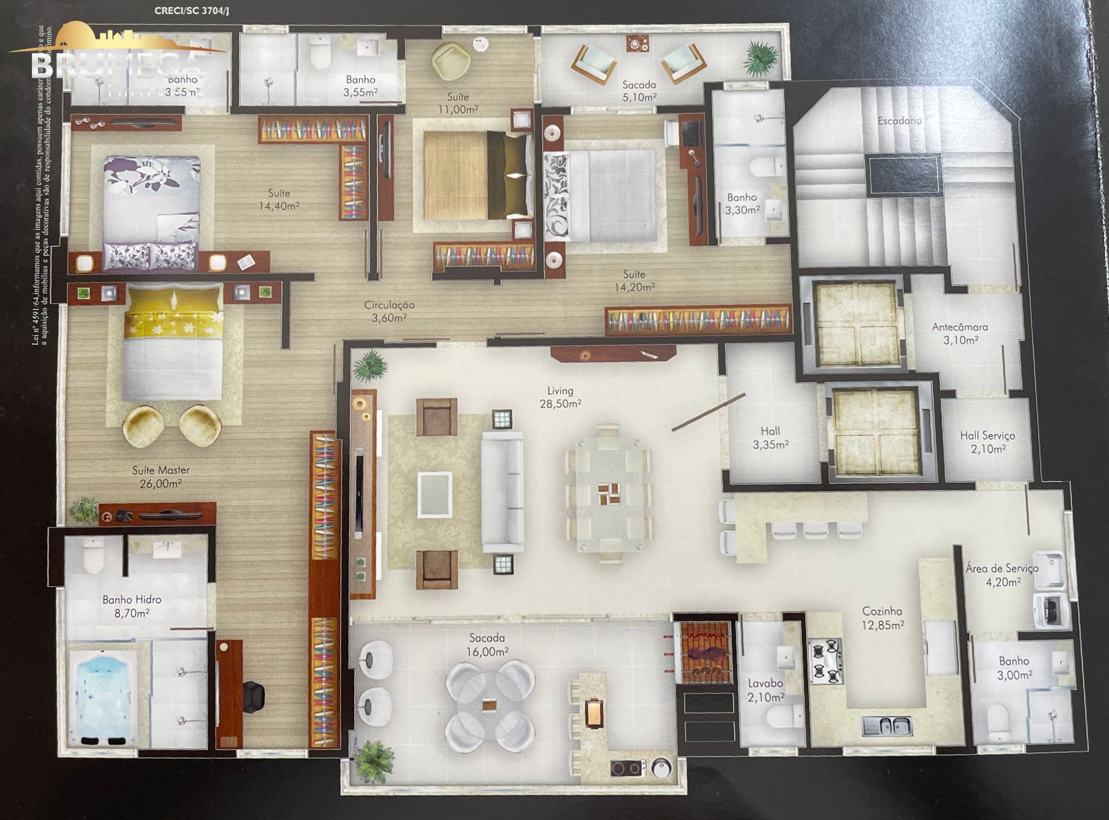 Apartamento de 4 quartos, 225m² no bairro Centro I, em Brusque | Eu Corretor