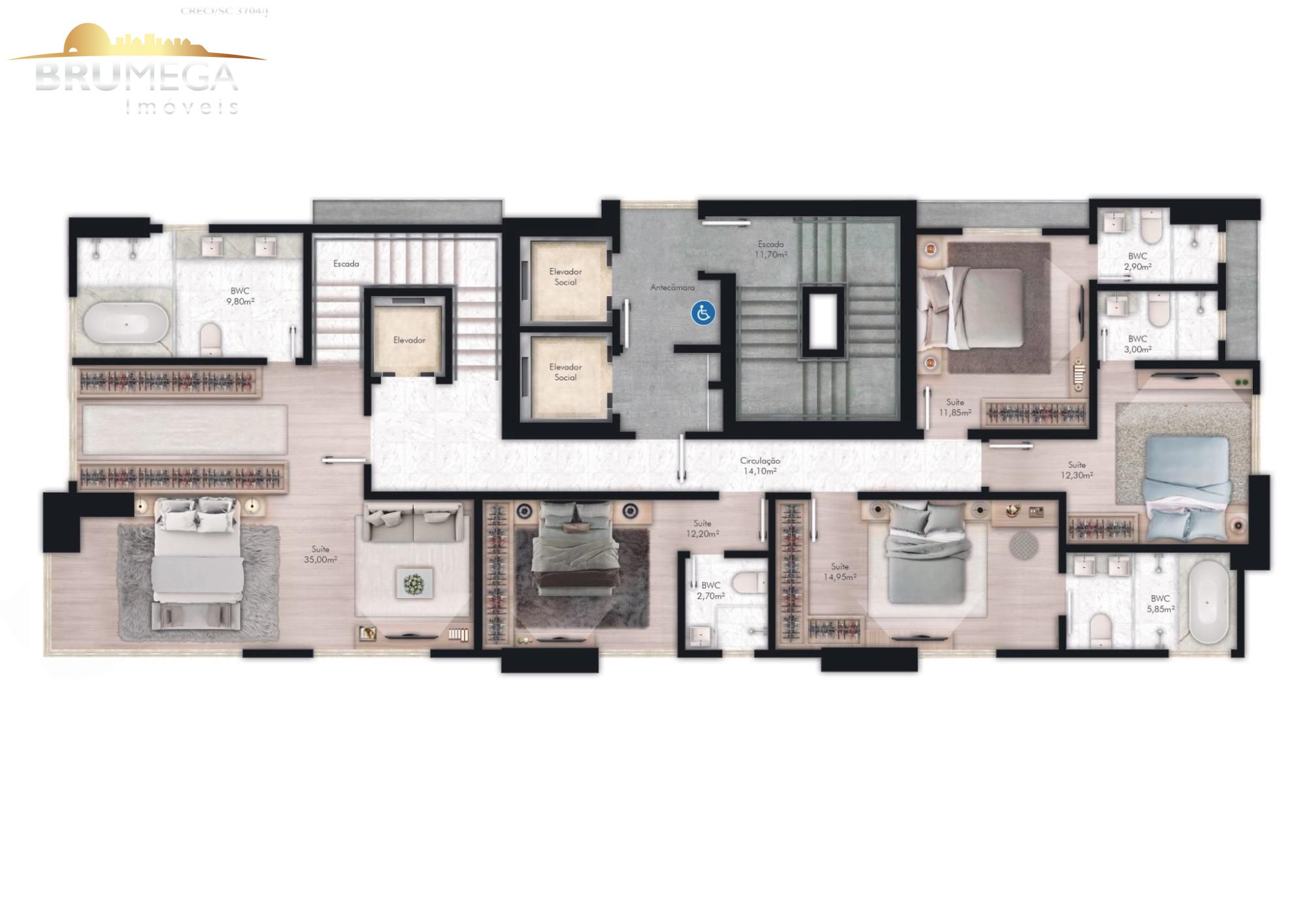 Apartamento de 4 quartos, 153m² no bairro Meia Praia, em Itapema | Eu Corretor