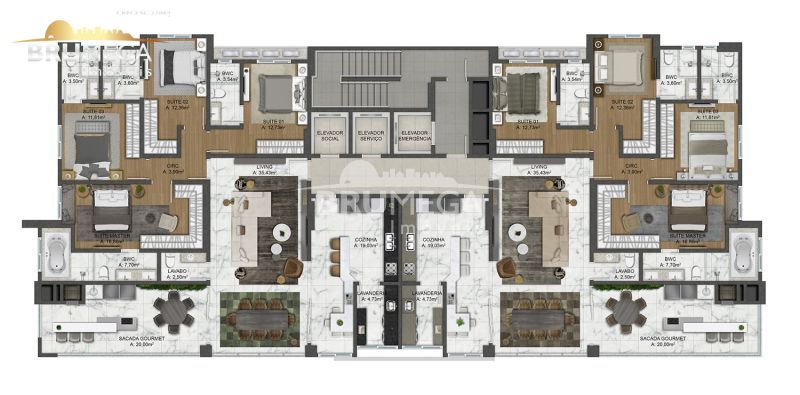 Apartamento de 4 quartos, 182m² no bairro Meia Praia, em Itapema | Eu Corretor