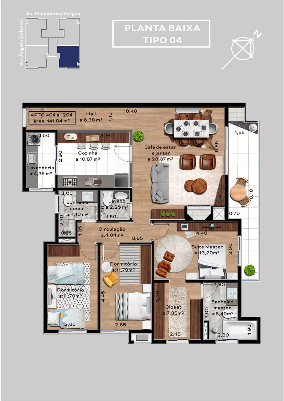 Apartamento à venda com 3 quartos, 141m² - Foto 5