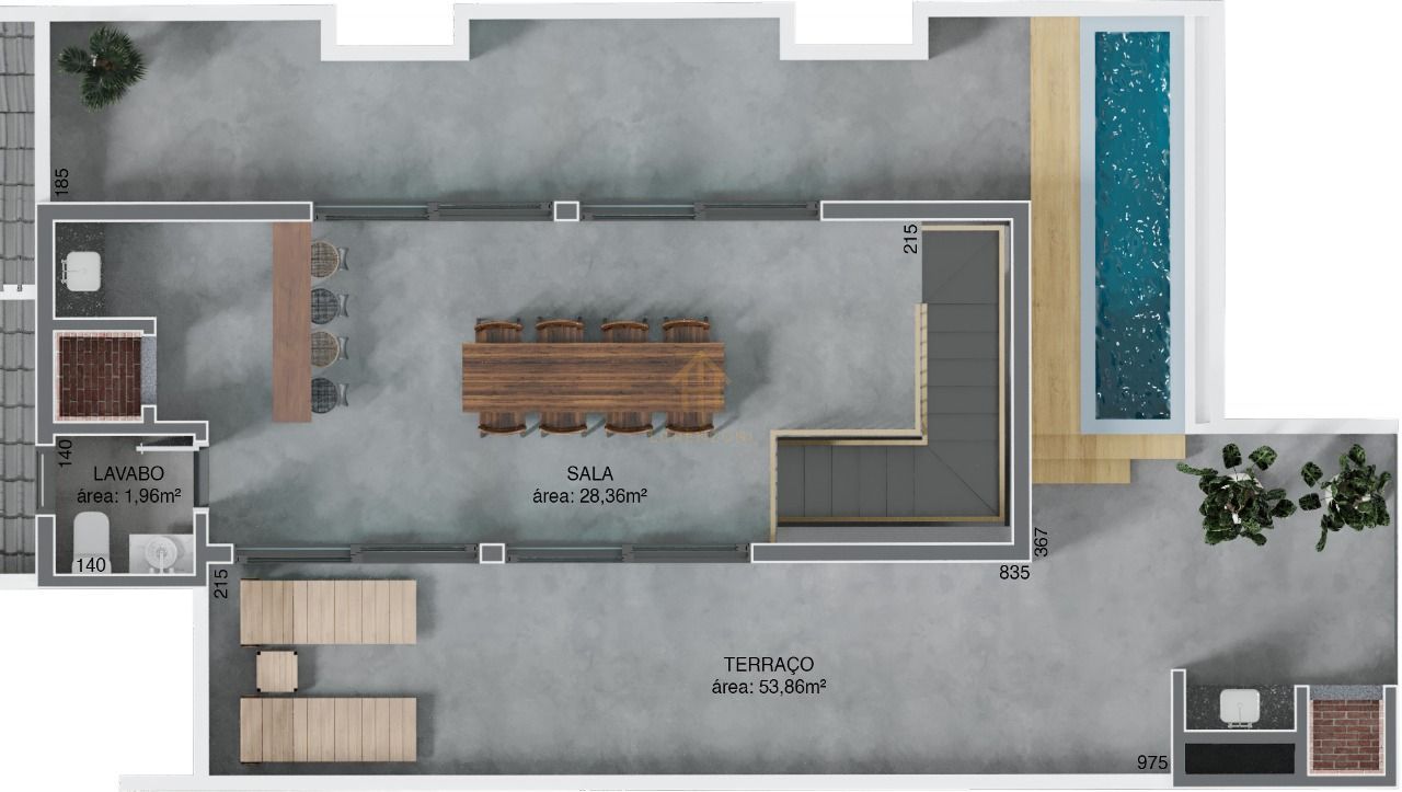 Cobertura, 2 quartos, 182 m² - Foto 3