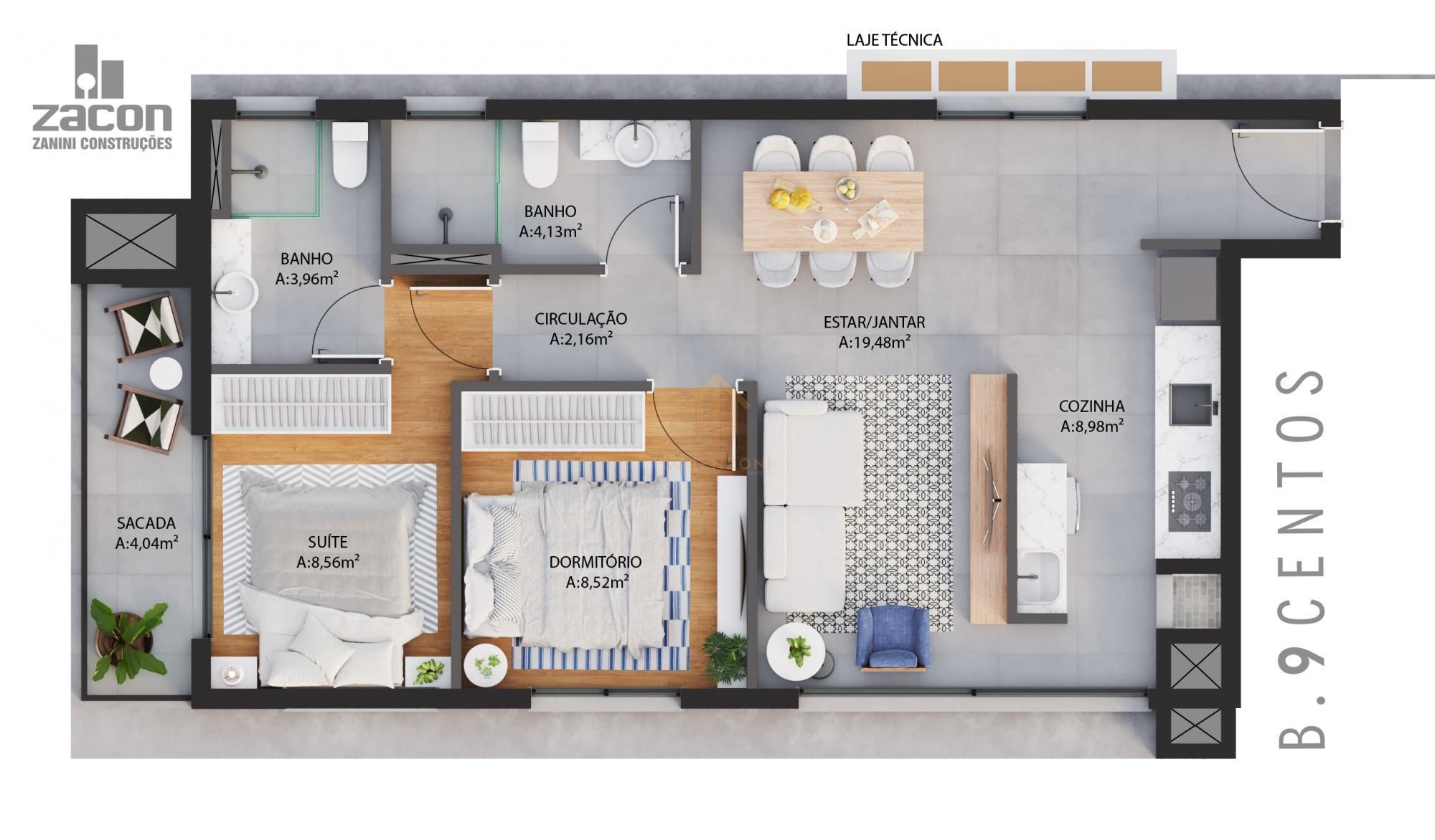 Apartamento, 1 quarto, 37 m² - Foto 12