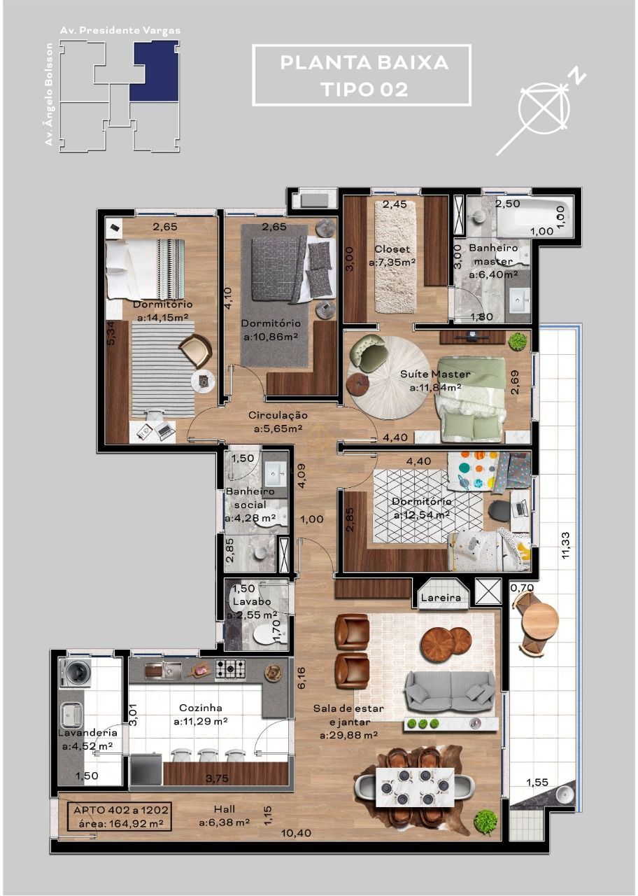 Apartamento à venda com 3 quartos, 141m² - Foto 7