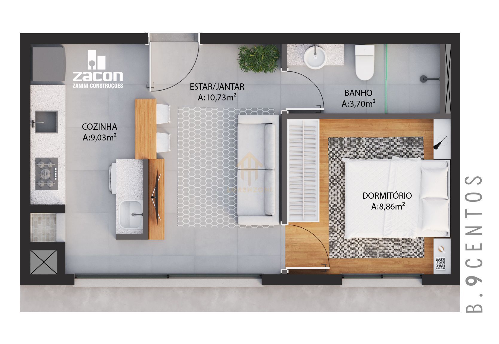Apartamento, 1 quarto, 37 m² - Foto 11