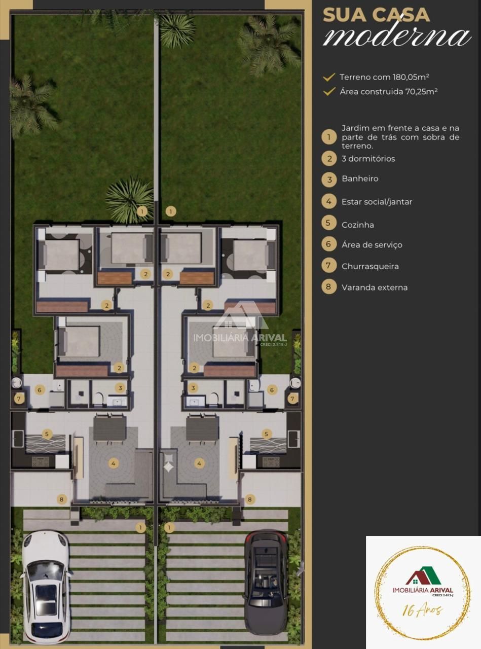 Casa de 3 quartos, 70m² no bairro Vederti, em Chapecó | Eu Corretor