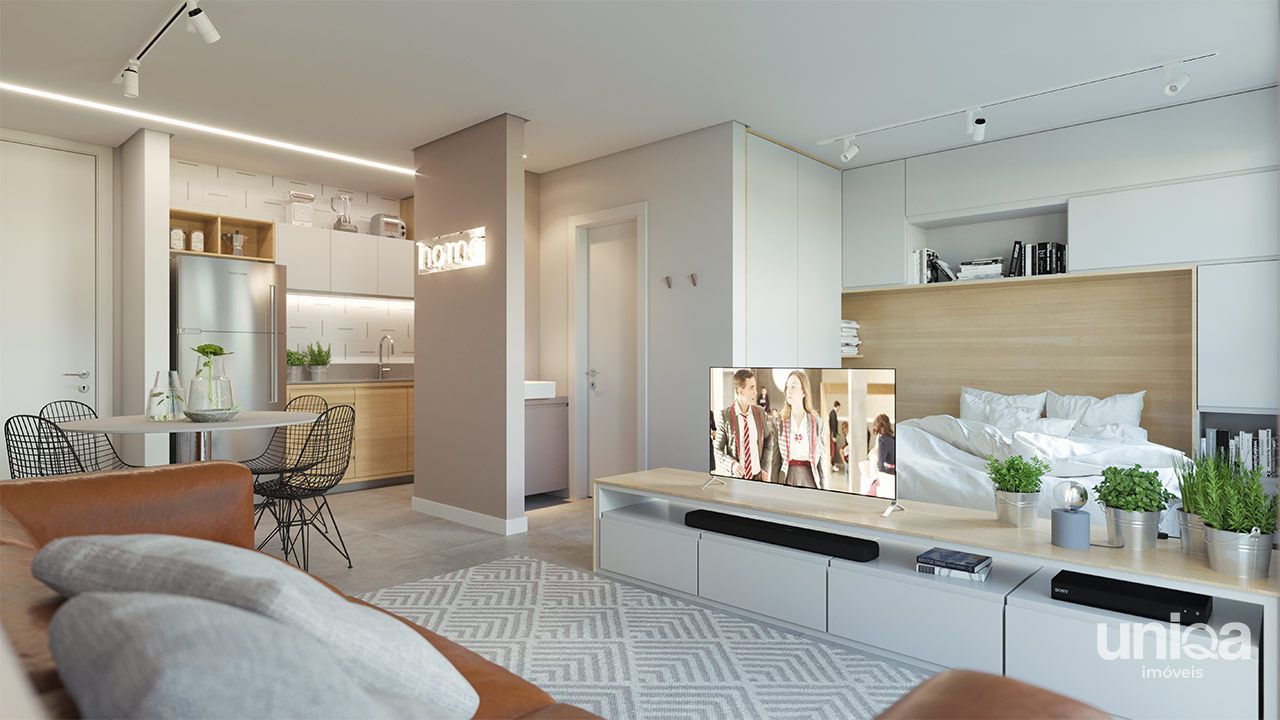 Apartamento 01 dormitório com garagem para venda ed Uniqo em camobi próx UFSM