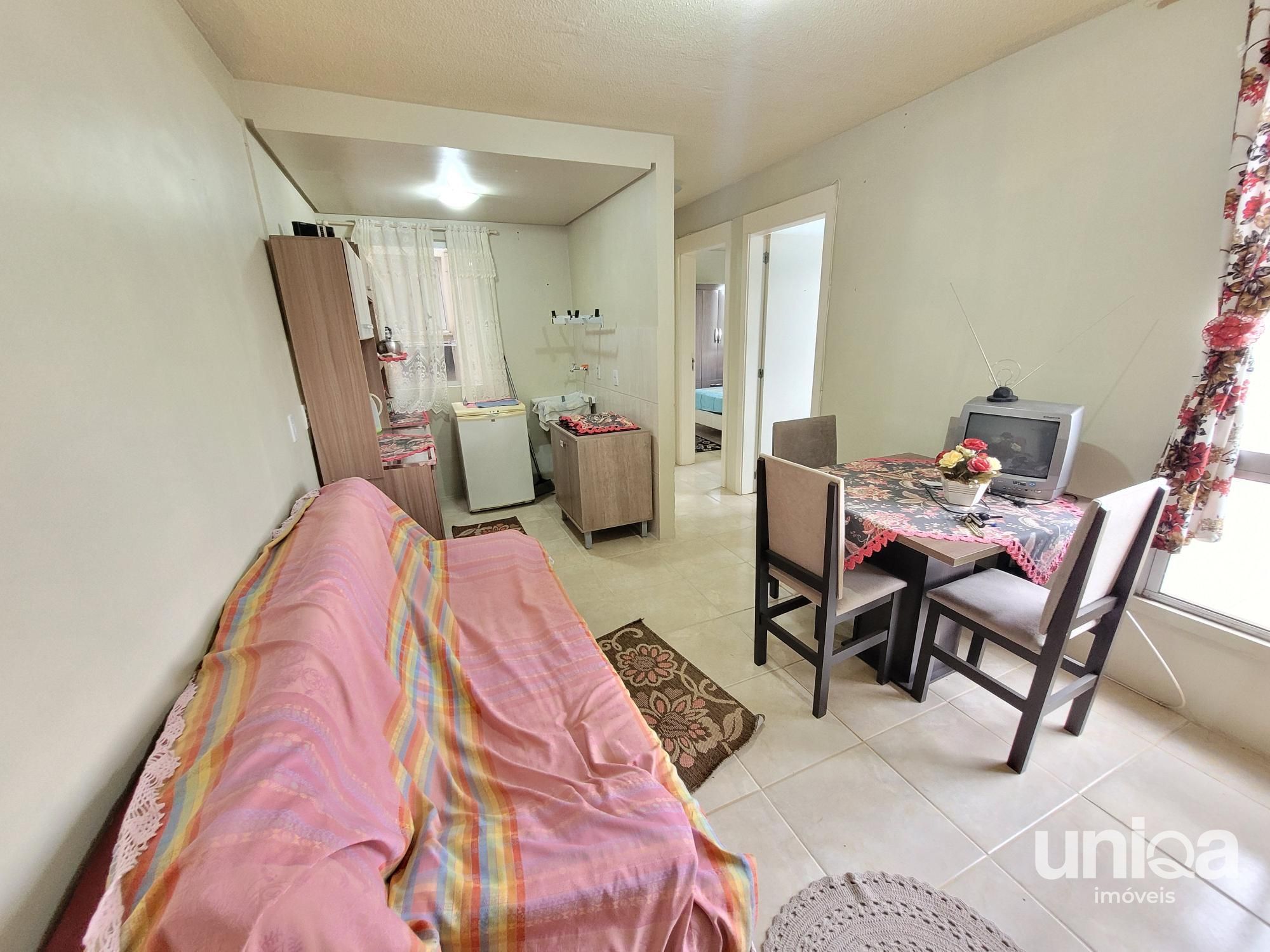 Apto 02 dormitórios semi-mobiliado para venda em Santa Maria Residencial Aruba