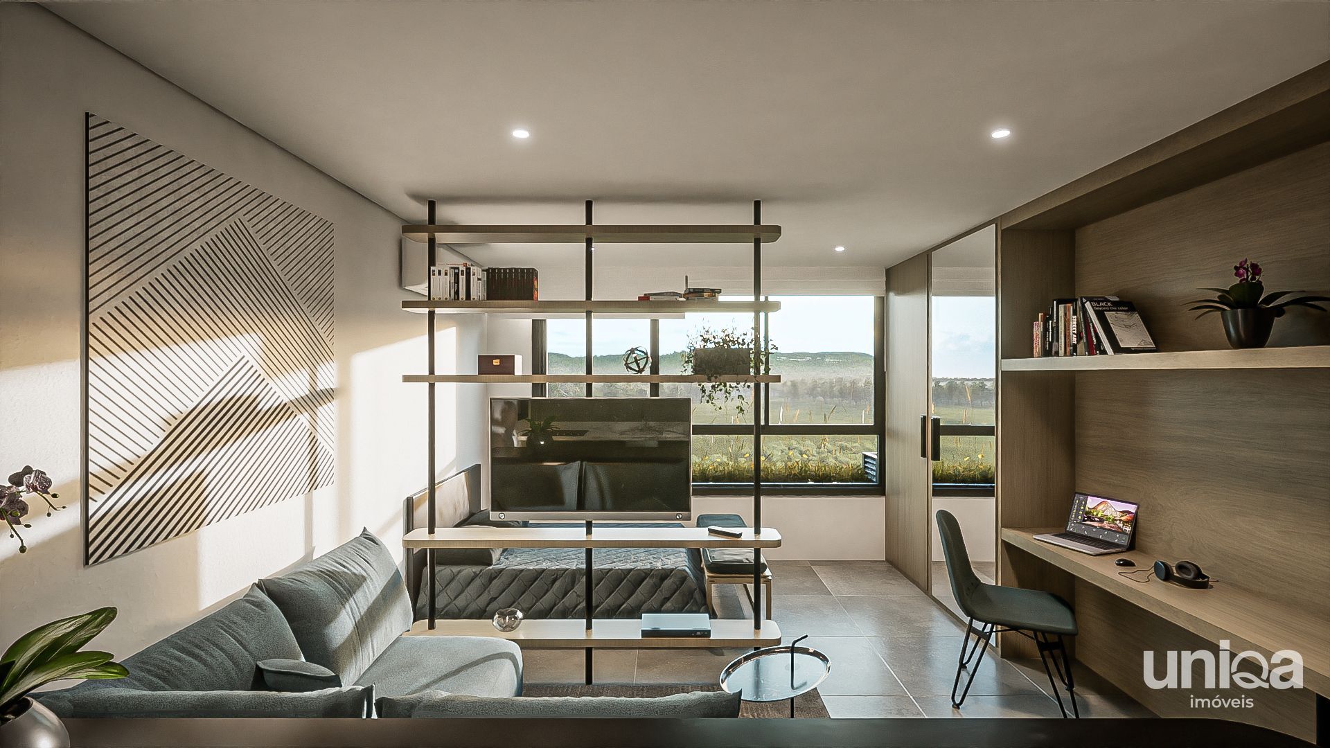 Apartamento 01 dormitório em construção perto da UFSM ed Vibe Urban Living