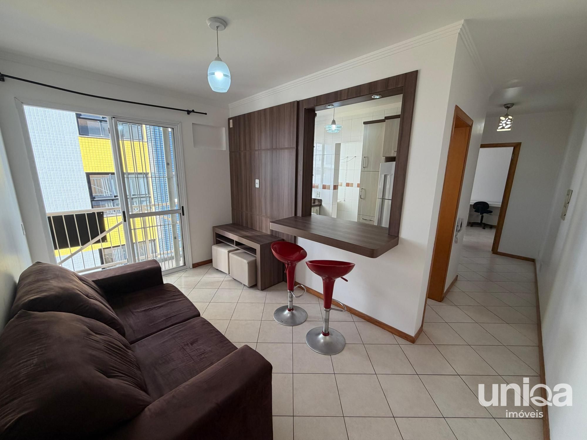 Apto 01 Dormitório 100% mobiliado com sacada e garagem no ed Libra próximo UFN