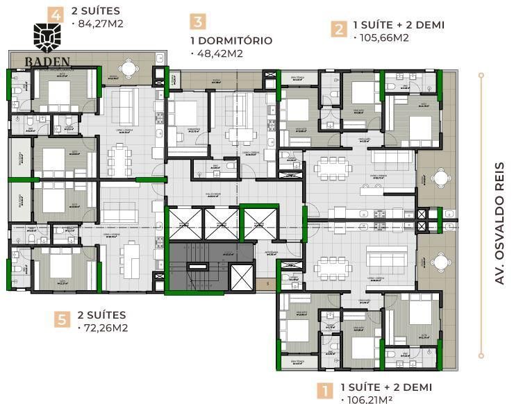 Apartamento à venda com 3 quartos, 106m² - Foto 4