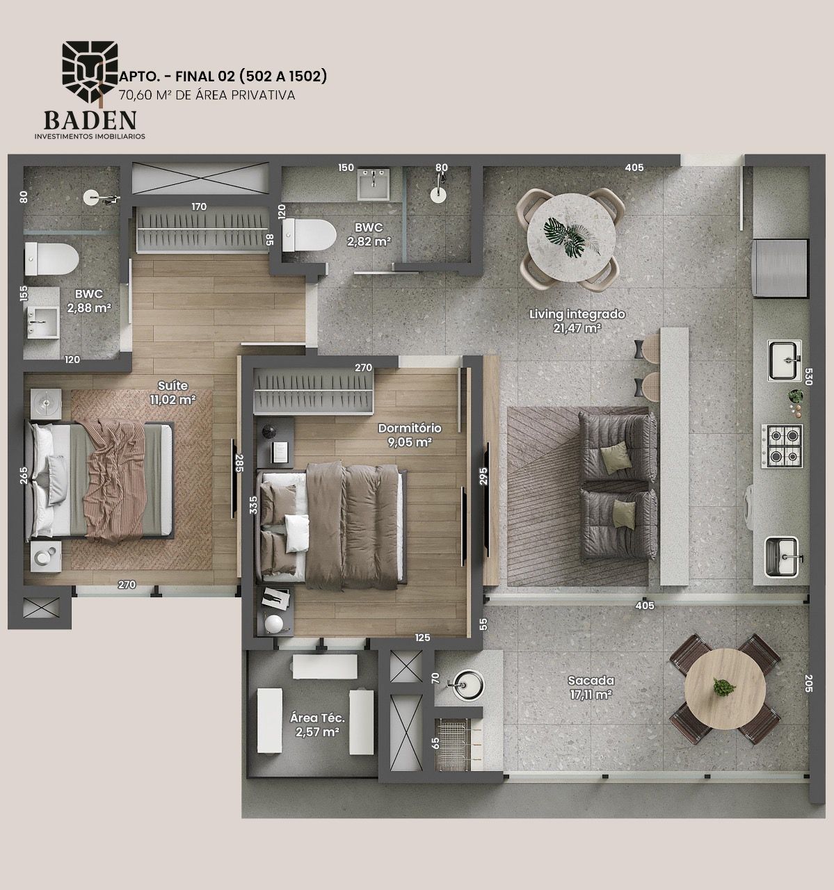 Apartamento à venda com 2 quartos, 70m² - Foto 17